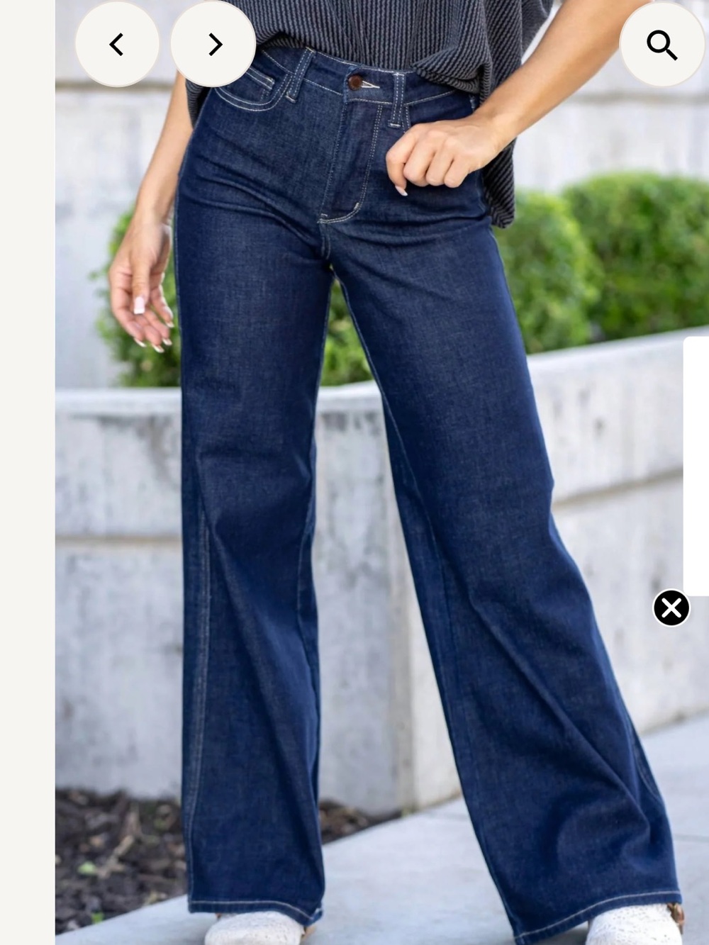 Judy Blue High Rise dark wash tummy control retro wide leg jeans- NWT. Retail 78